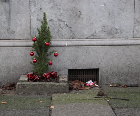 Kerst ligt op straat